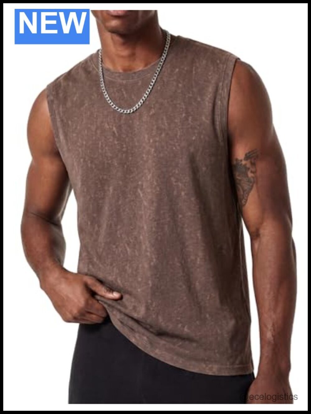 Men's Sleeveless Cotton Workout Tank Top Muscle Cut Off Shirt Casual